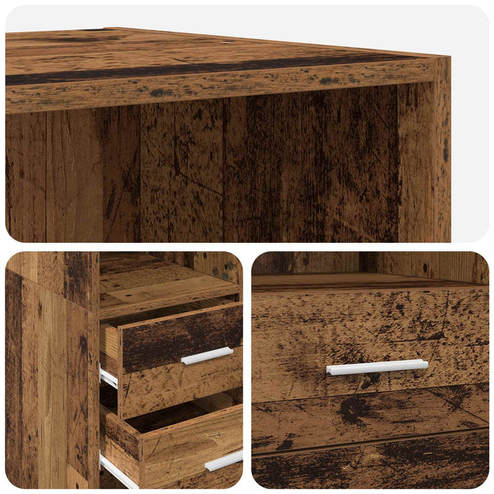 Bogreol Gammelt træ 30 x 42.4 x 185.2 cm