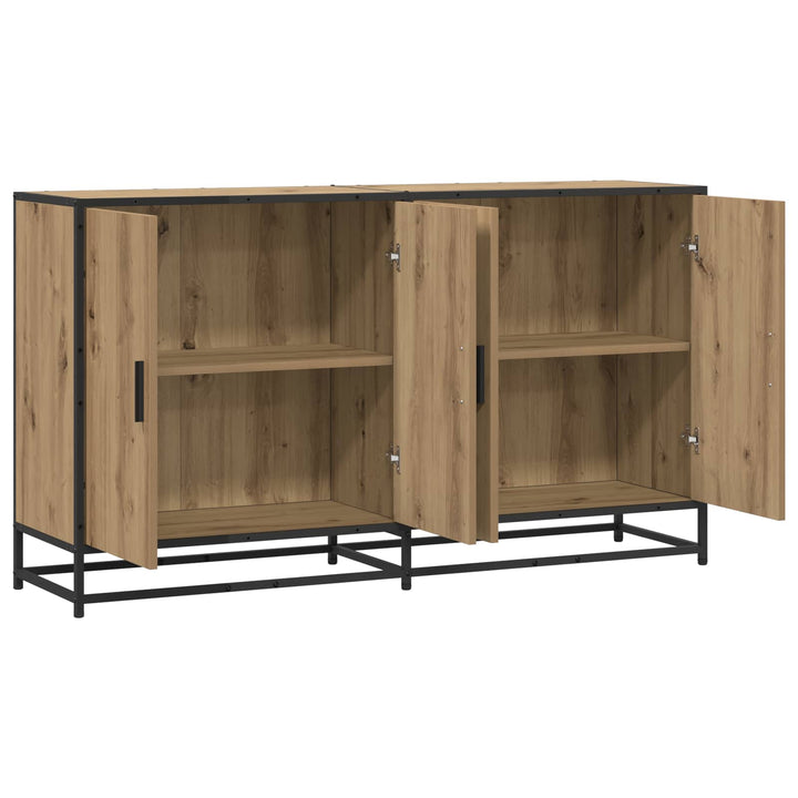 Sideboard Artisan-eg 134 x 35 x 76 cm Konstrueret træ
