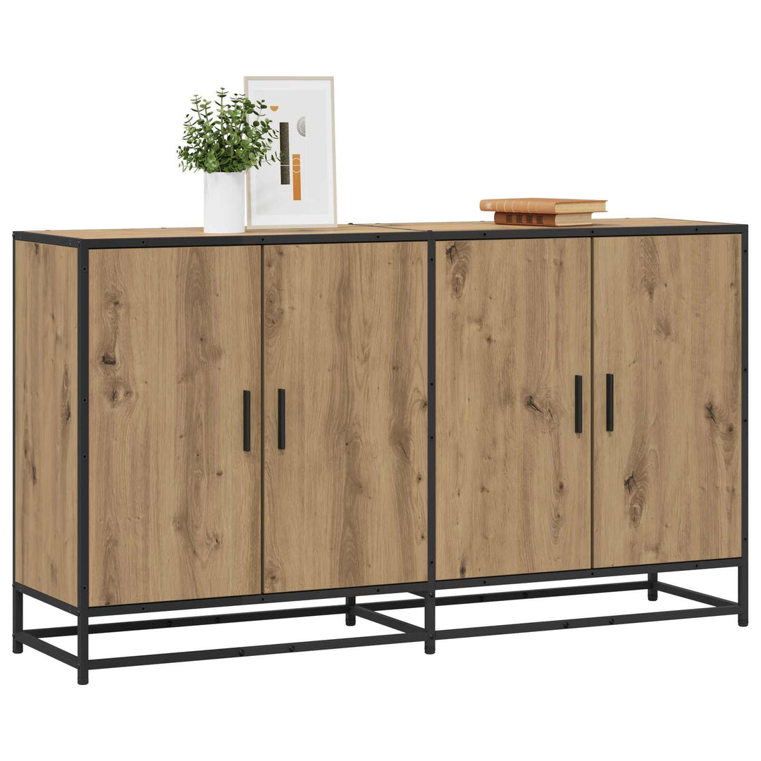 Sideboard Artisan-eg 134 x 35 x 76 cm Konstrueret træ