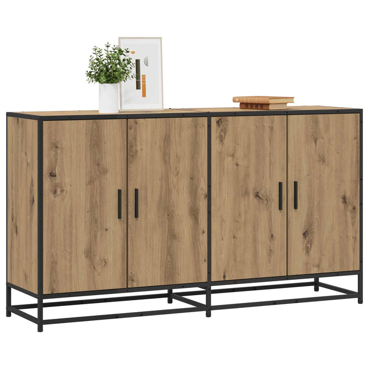 Sideboard Artisan-eg 134 x 35 x 76 cm Konstrueret træ