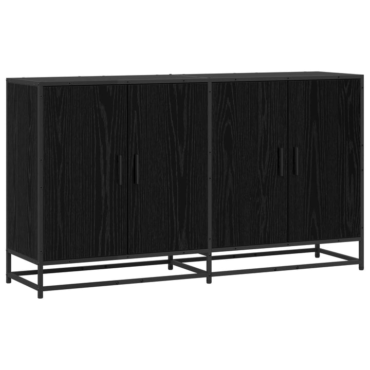 Sideboard Sort eg 134 x 35 x 76 cm Konstrueret træ