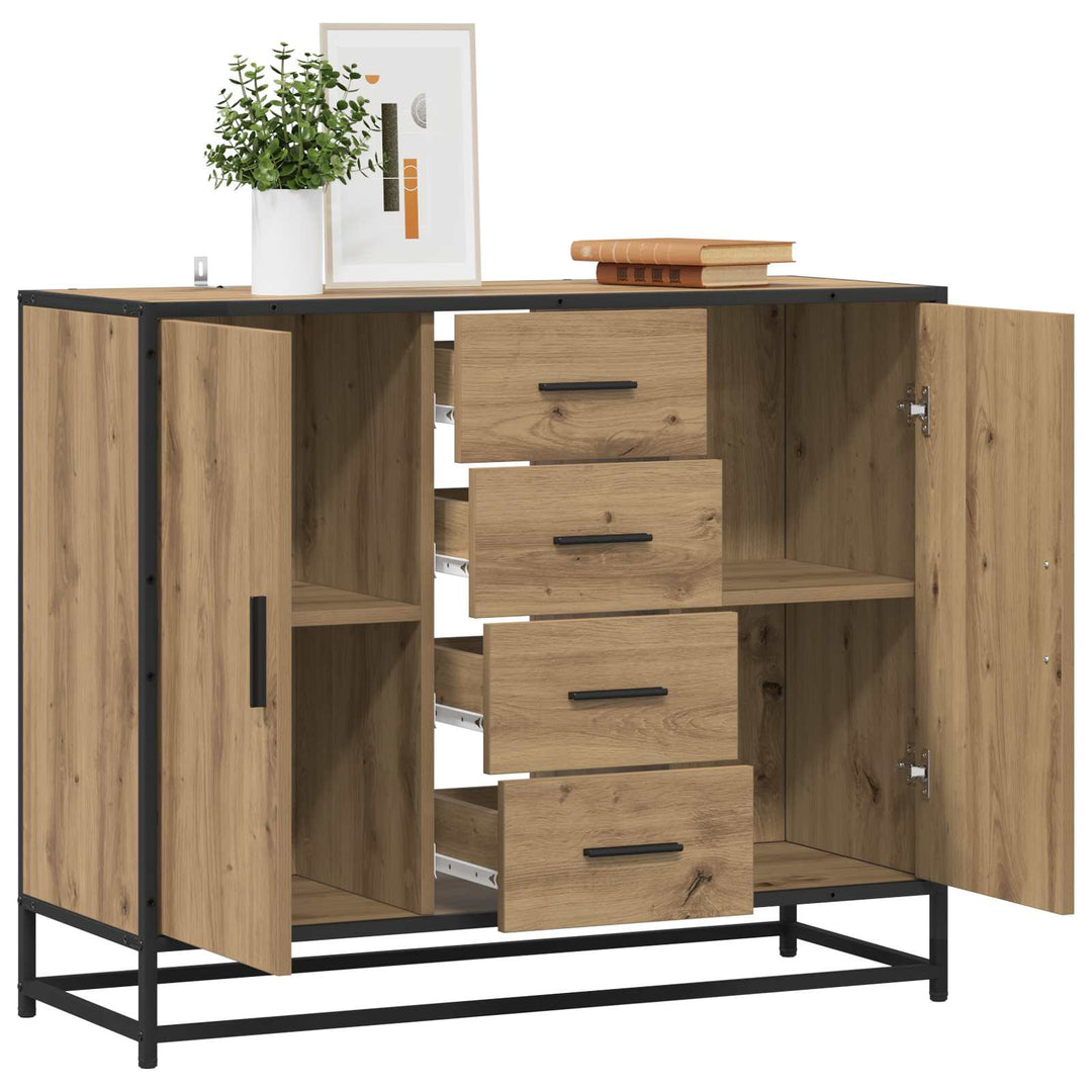 Sideboard Artisan-eg 92 x 35 x 76 cm Konstrueret træ