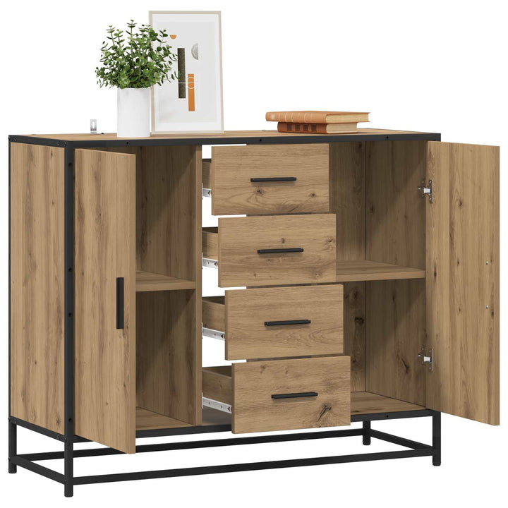 Sideboard Artisan-eg 92 x 35 x 76 cm Konstrueret træ