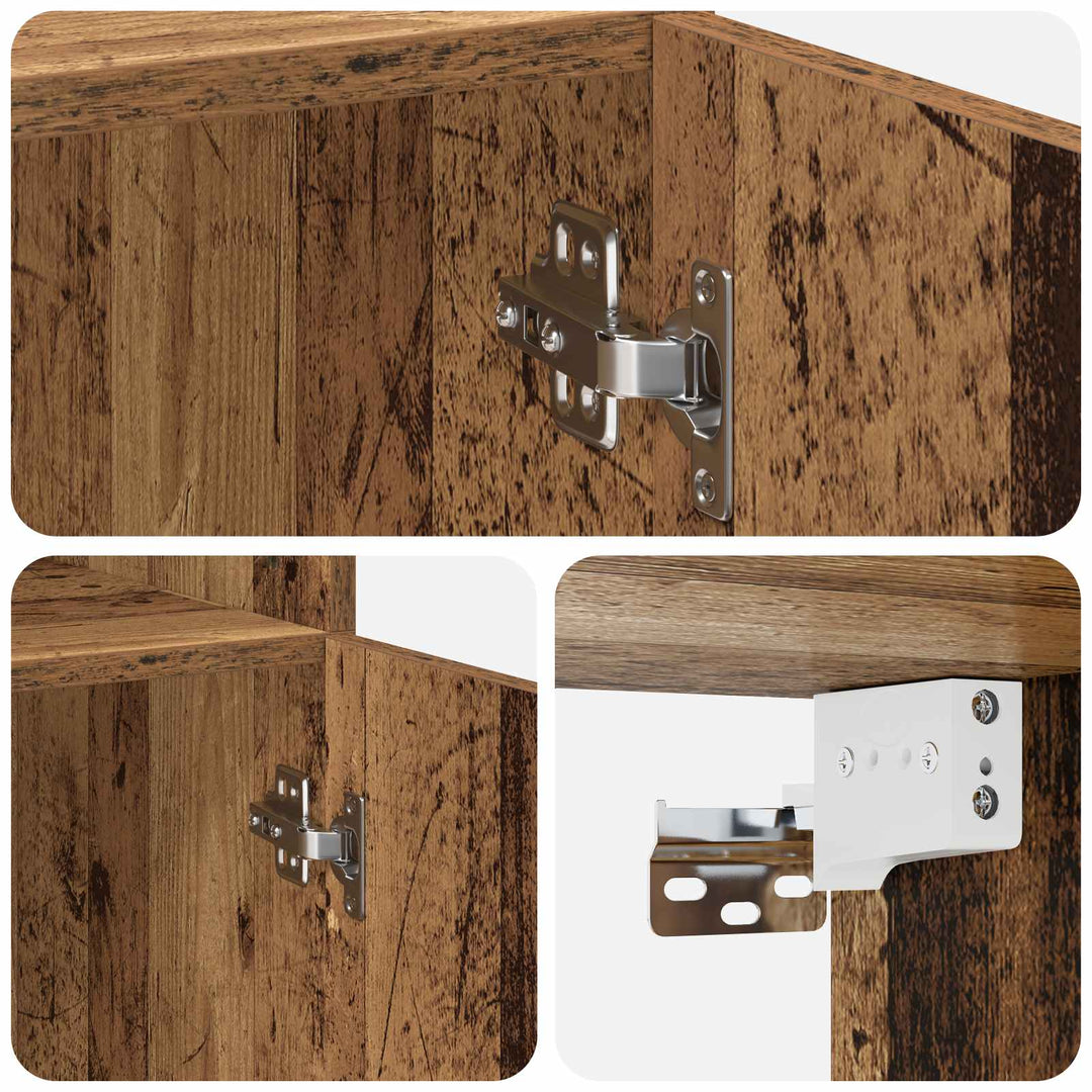 Opbevaringsskab med hylder Gammelt træ 70 x 42,5 x 225 cm