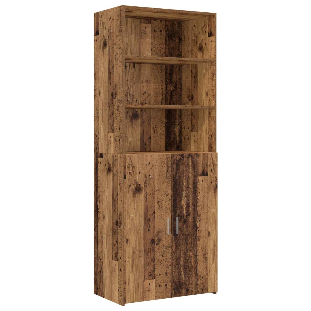 Opbevaringsskab med hylder Gammelt træ 70 x 42,5 x 225 cm