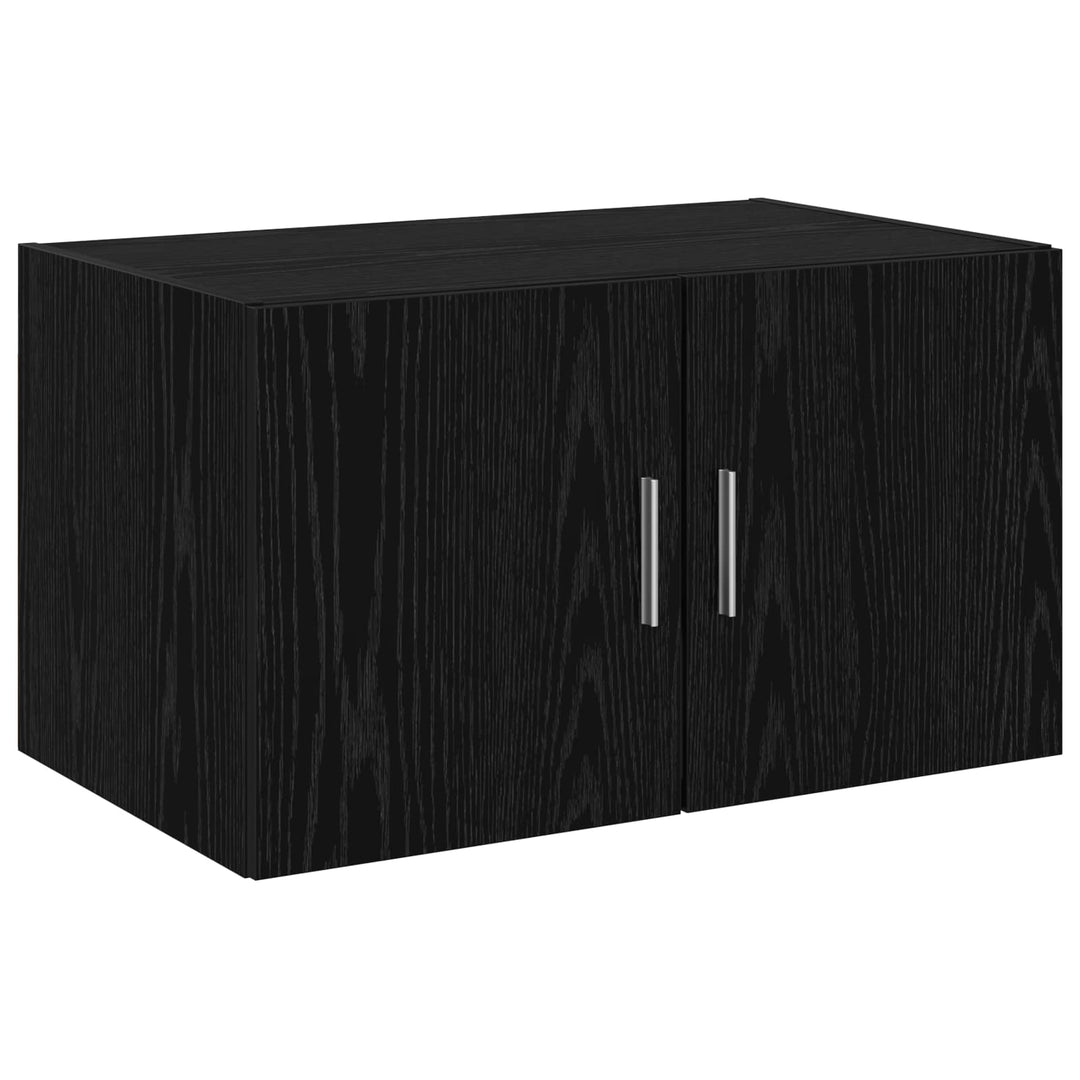 Opbevaringsskab med hylder Sort eg 70 x 42,5 x 225 cm