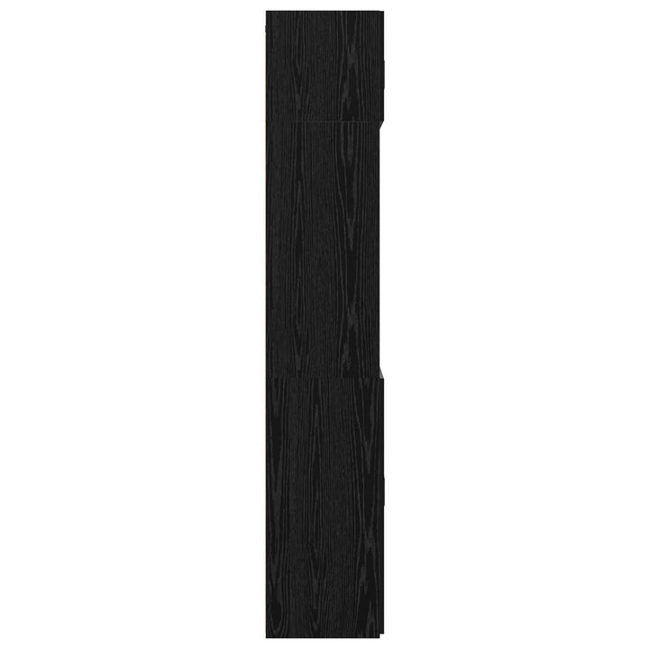 Opbevaringsskab med hylder Sort eg 70 x 42,5 x 225 cm