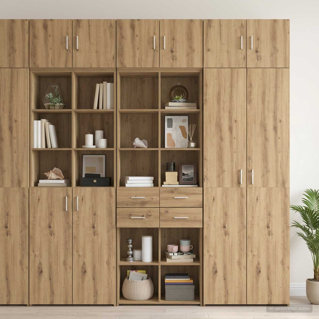 Opbevaringsskab med hylder Artisan-eg 70 x 42,5 x 225 cm