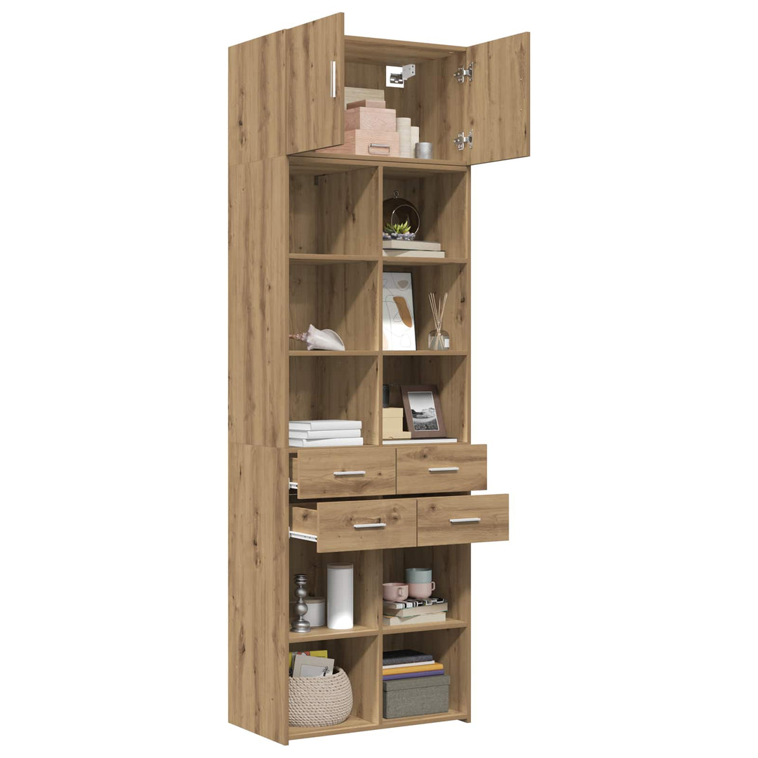 Opbevaringsskab med hylder Artisan-eg 70 x 42,5 x 225 cm