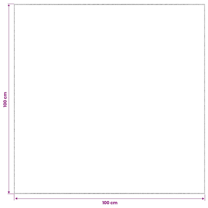 Tæppe Cremefarvet 100 x 100 cm 100% polyester 3 mm Vaskbar