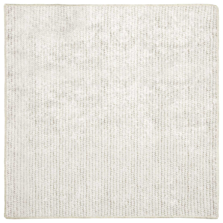 Tæppe Cremefarvet 100 x 100 cm 100% polyester 3 mm Vaskbar