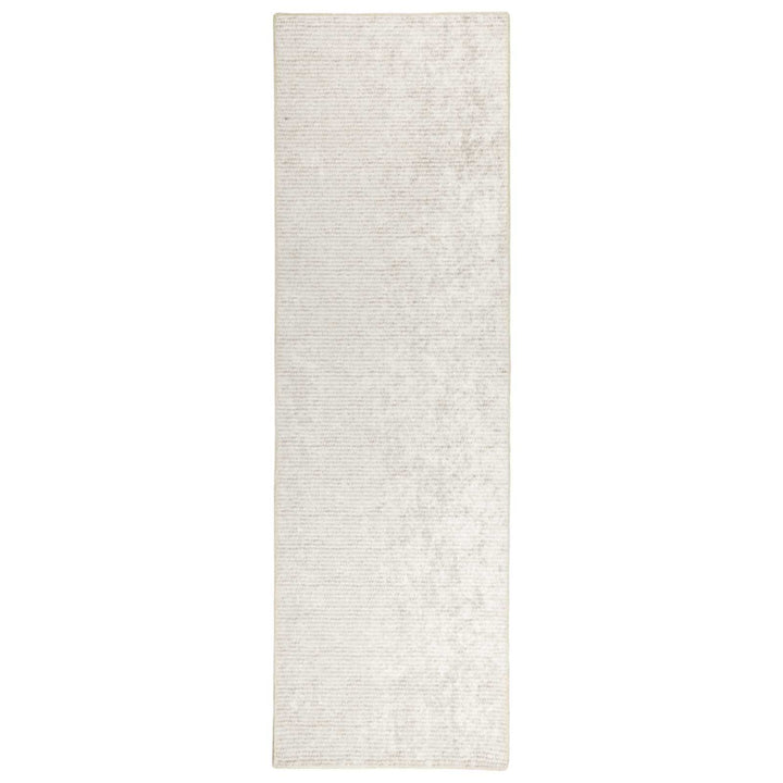 Tæppe Cremefarvet 100 x 400 cm 100% polyester 3 mm Vaskbar