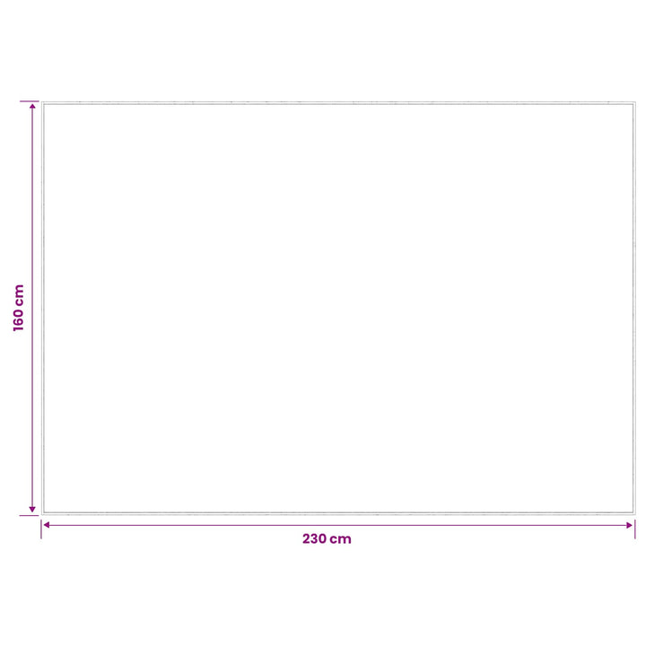 Tæppe Cremefarvet 160 x 230 cm 100% polyester 3 mm Vaskbar