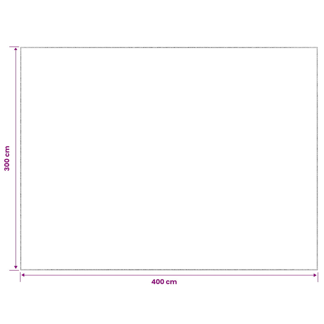 Tæppe Cremefarvet 300 x 400 cm 100% polyester 3 mm Vaskbar
