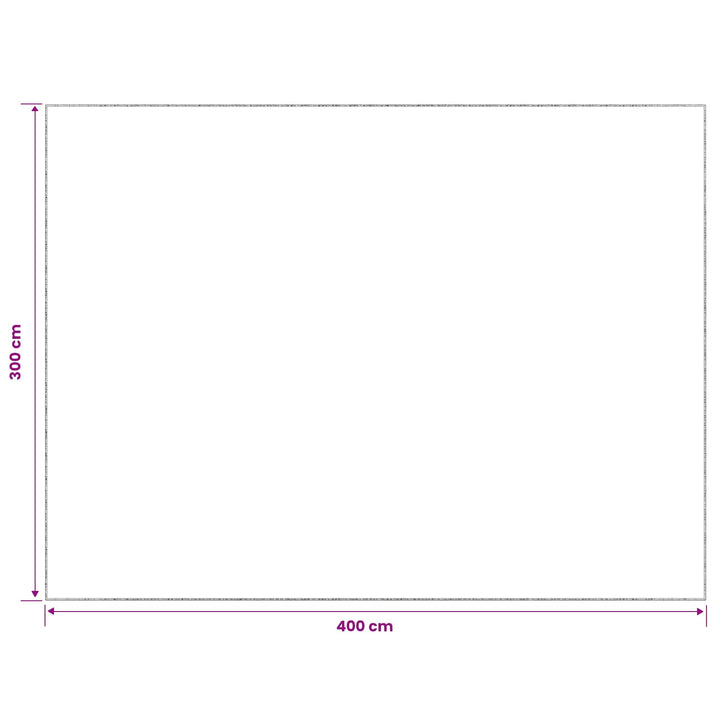 Tæppe Cremefarvet 300 x 400 cm 100% polyester 3 mm Vaskbar
