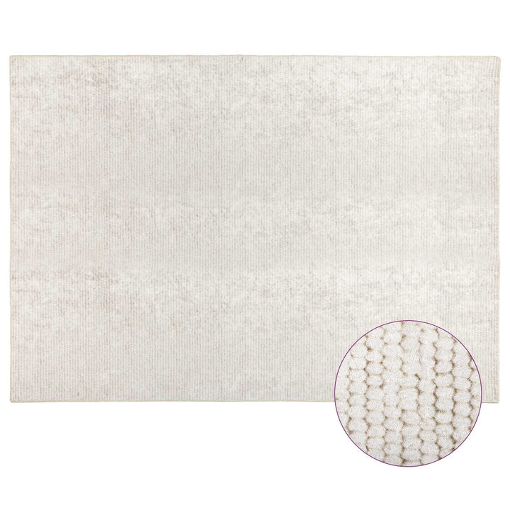 Tæppe Cremefarvet 300 x 400 cm 100% polyester 3 mm Vaskbar