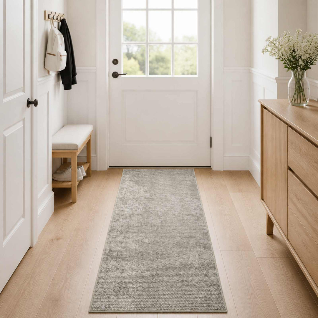 Tæppe Beige 100 x 150 cm 100% polyester 3 mm Vaskbar