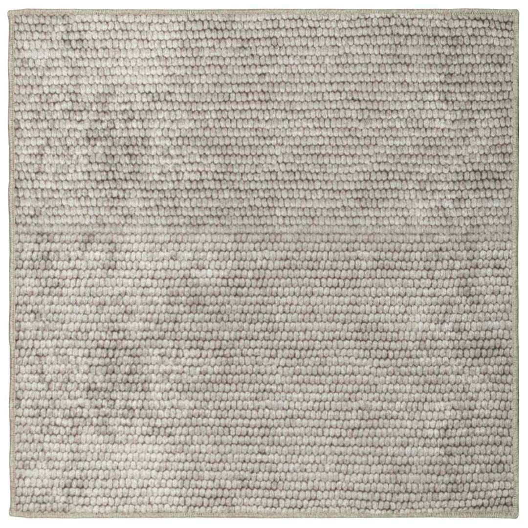 Tæppe Beige 100 x 100 cm 100% polyester 3 mm Vaskbar