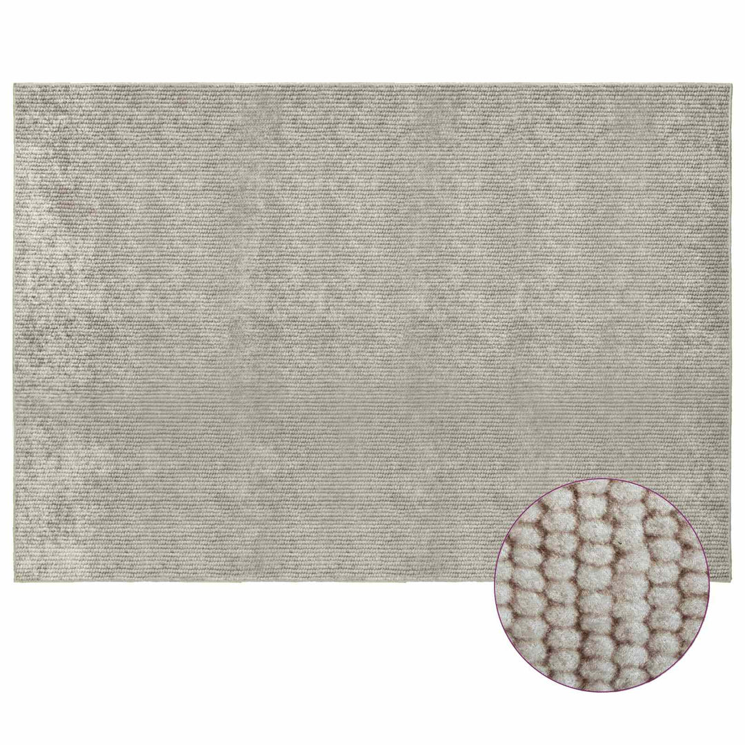 Tæppe Beige 120 x 180 cm 100% polyester 3 mm Vaskbar