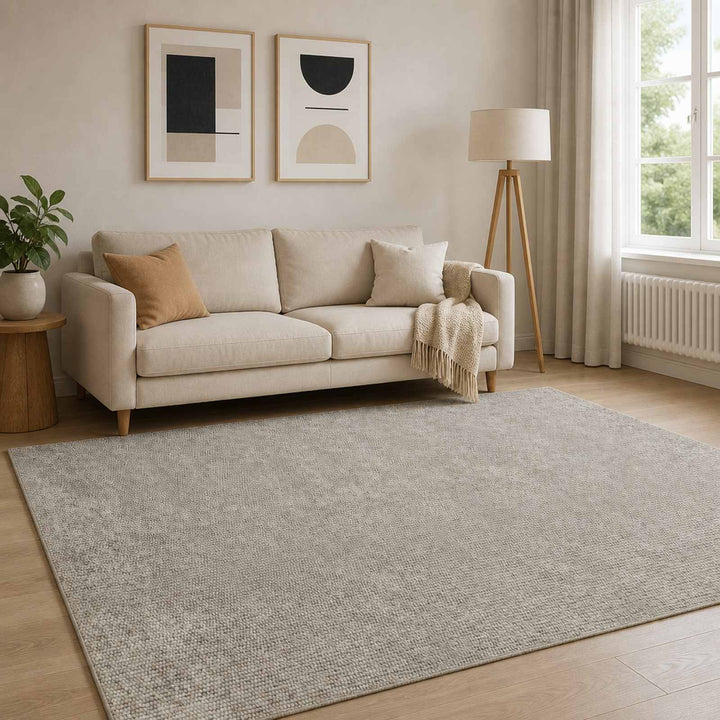 Tæppe Beige 190 x 300 cm 100% polyester 3 mm Vaskbar