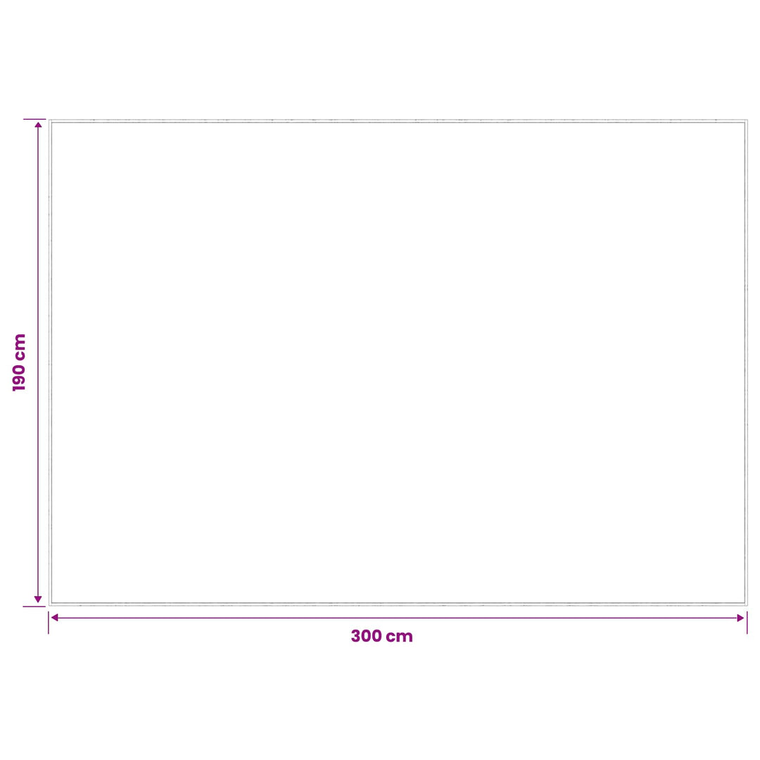 Tæppe Beige 190 x 300 cm 100% polyester 3 mm Vaskbar