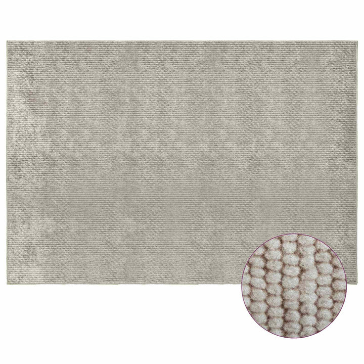 Tæppe Beige 190 x 300 cm 100% polyester 3 mm Vaskbar