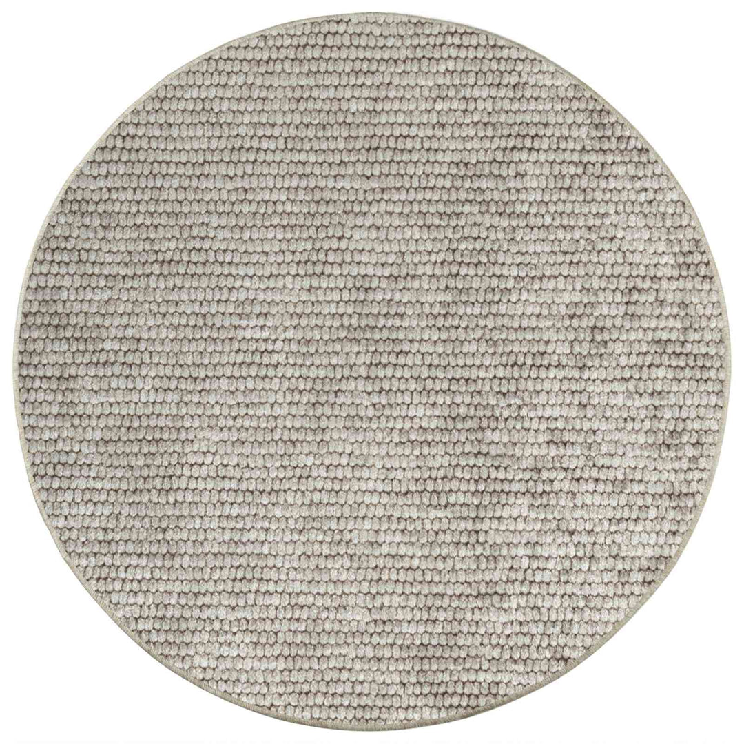 Tæppe Beige Ø 120 cm 100% polyester 3 mm Vaskbar
