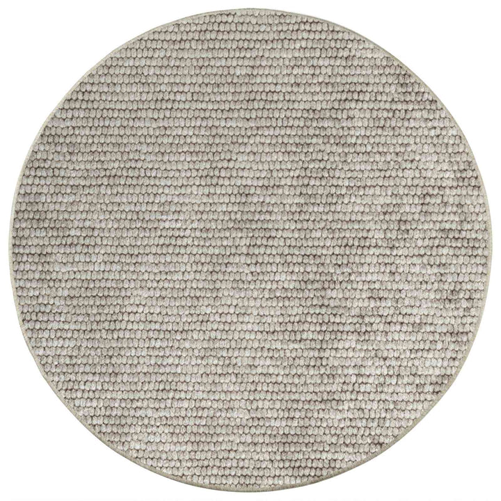 Tæppe Beige Ø 120 cm 100% polyester 3 mm Vaskbar