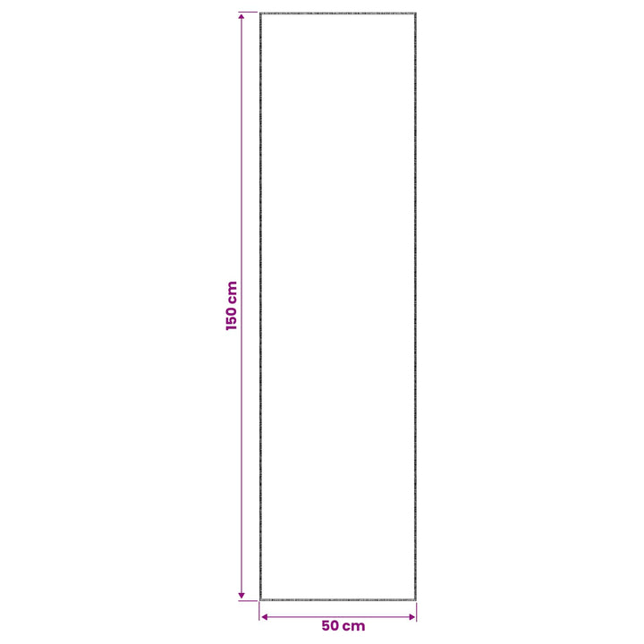 Tæppe Grå 50 x 150 cm 100% polyester 3 mm Vaskbar