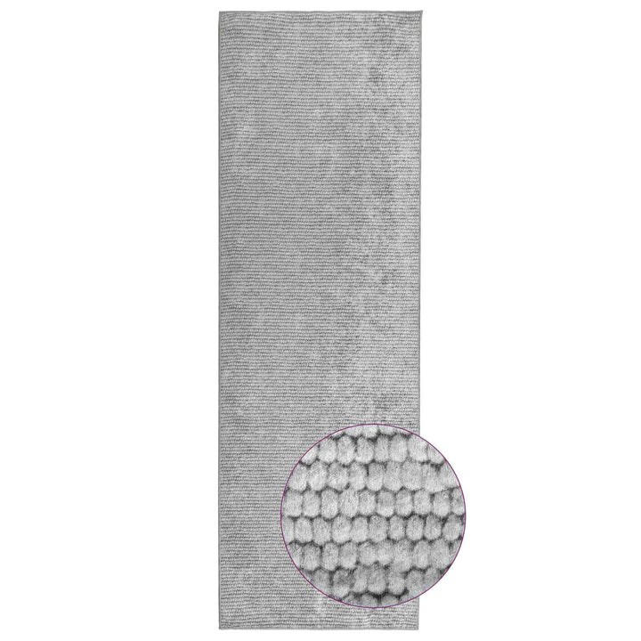 Tæppe Grå 80 x 200 cm 100% polyester 3 mm Vaskbar