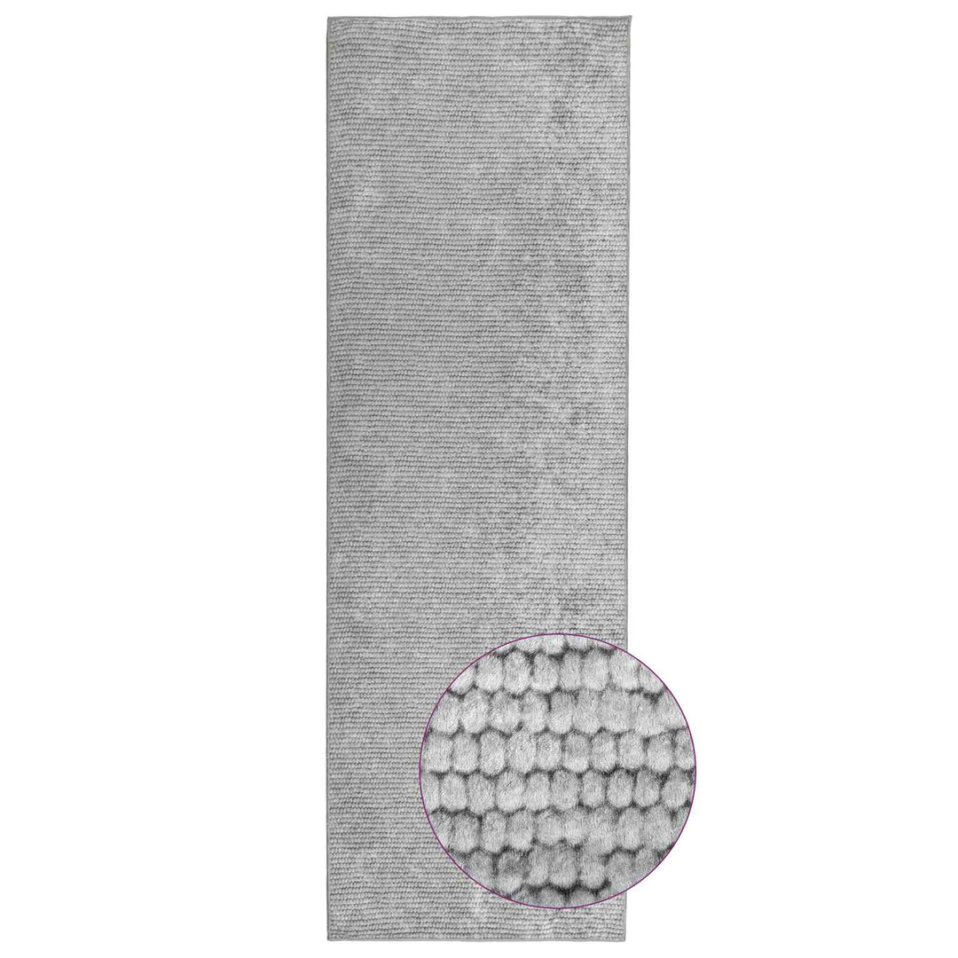 Tæppe Grå 80 x 300 cm 100% polyester 3 mm Vaskbar