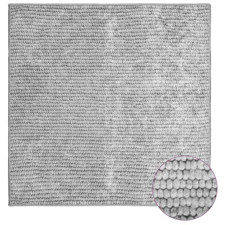 Tæppe Grå 100 x 100 cm 100% polyester 3 mm Vaskbar
