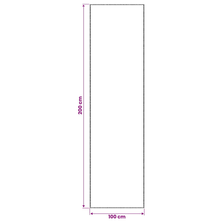 Tæppe Grå 100 x 200 cm 100% polyester 3 mm Vaskbar