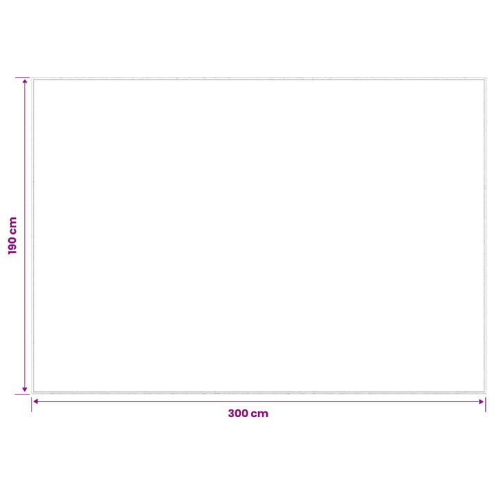 Tæppe Grå 190 x 300 cm 100% polyester 3 mm Vaskbar