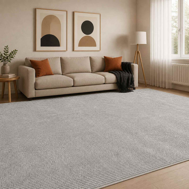 Tæppe Grå 300 x 400 cm 100% polyester 3 mm Vaskbar