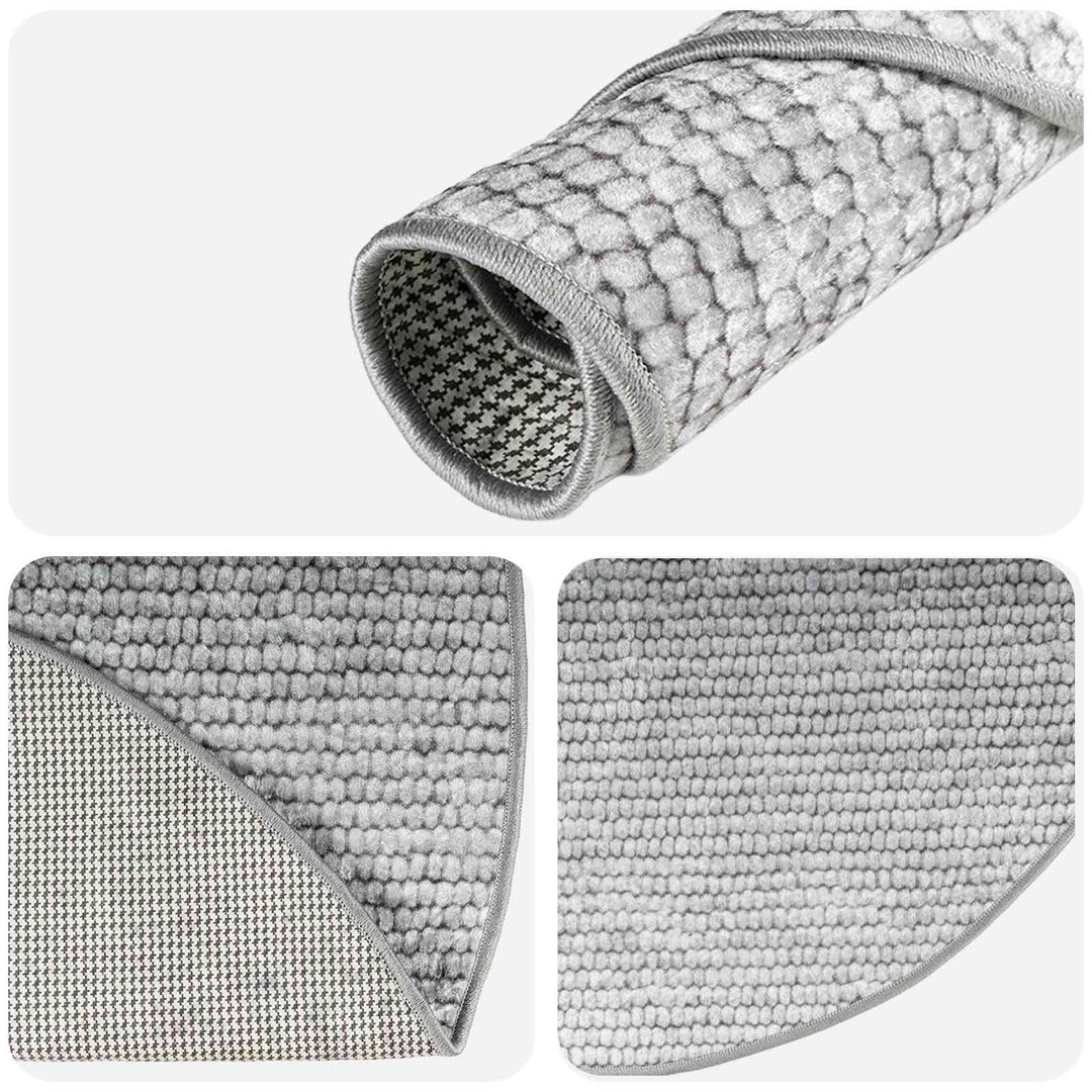 Tæppe Grå Ø 120 cm 100% polyester 3 mm Vaskbar