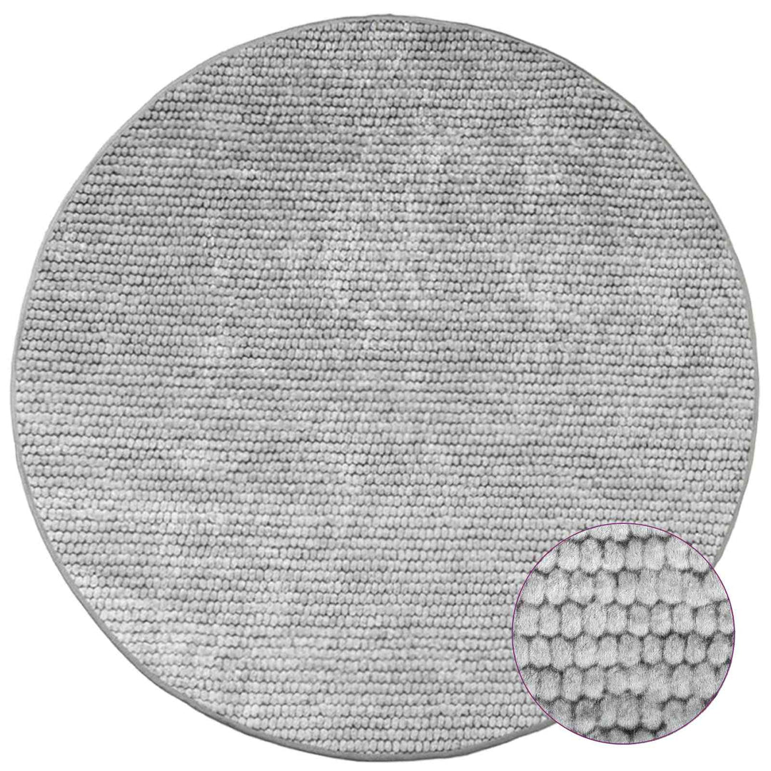 Tæppe Grå Ø 120 cm 100% polyester 3 mm Vaskbar