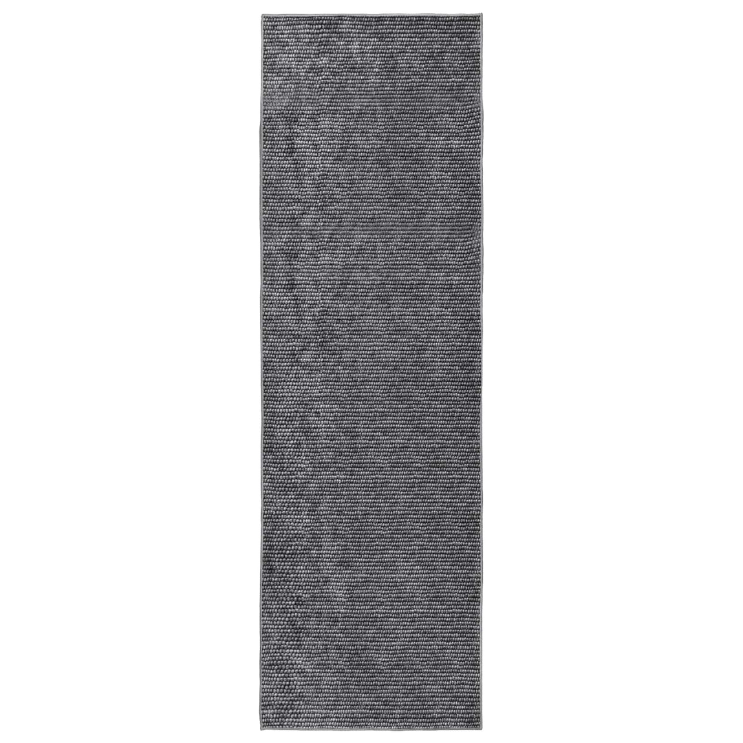 Tæppe Antracit 80 x 250 cm 100% polyester 3 mm Vaskbar