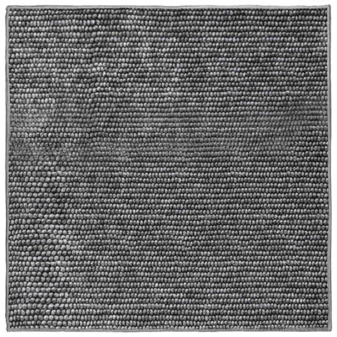 Tæppe Antracit 100 x 100 cm 100% polyester 3 mm Vaskbar