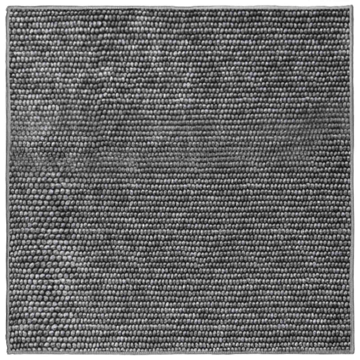 Tæppe Antracit 100 x 100 cm 100% polyester 3 mm Vaskbar