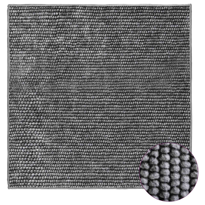 Tæppe Antracit 100 x 100 cm 100% polyester 3 mm Vaskbar