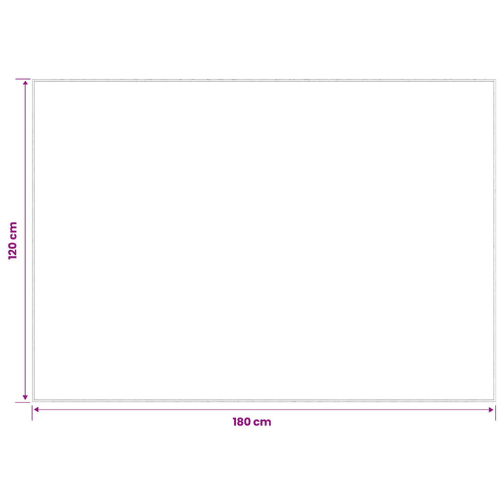 Tæppe Antracit 120 x 180 cm 100% polyester 3 mm Vaskbar