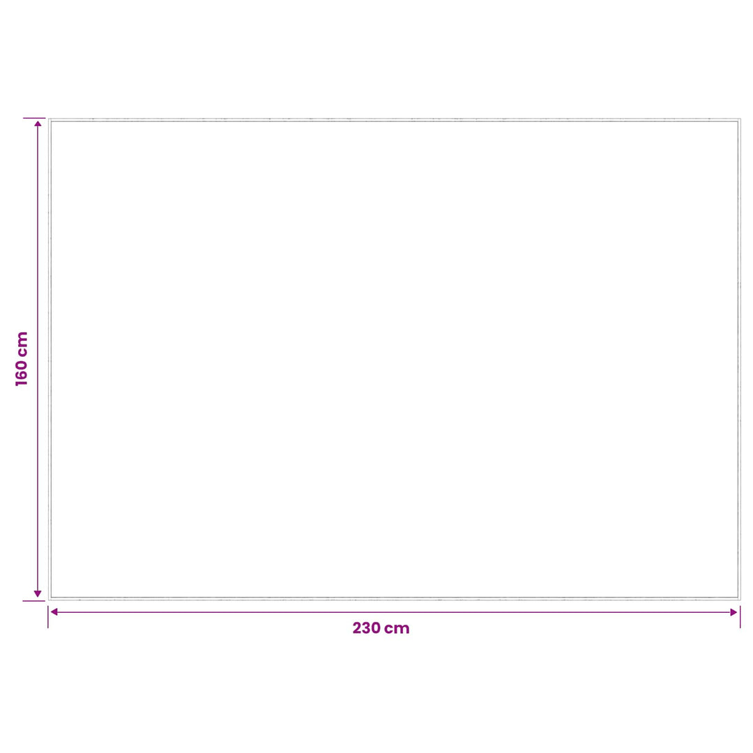 Tæppe Antracit 160 x 230 cm 100% polyester 3 mm Vaskbar
