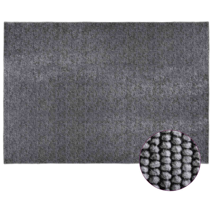 Tæppe Antracit 190 x 300 cm 100% polyester 3 mm Vaskbar