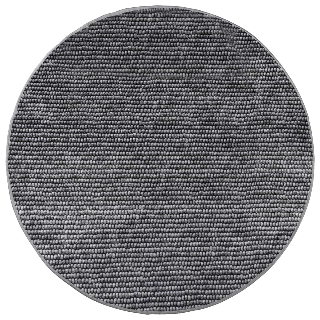 Tæppe Antracit Ø 120 cm 100% polyester 3 mm Vaskbar