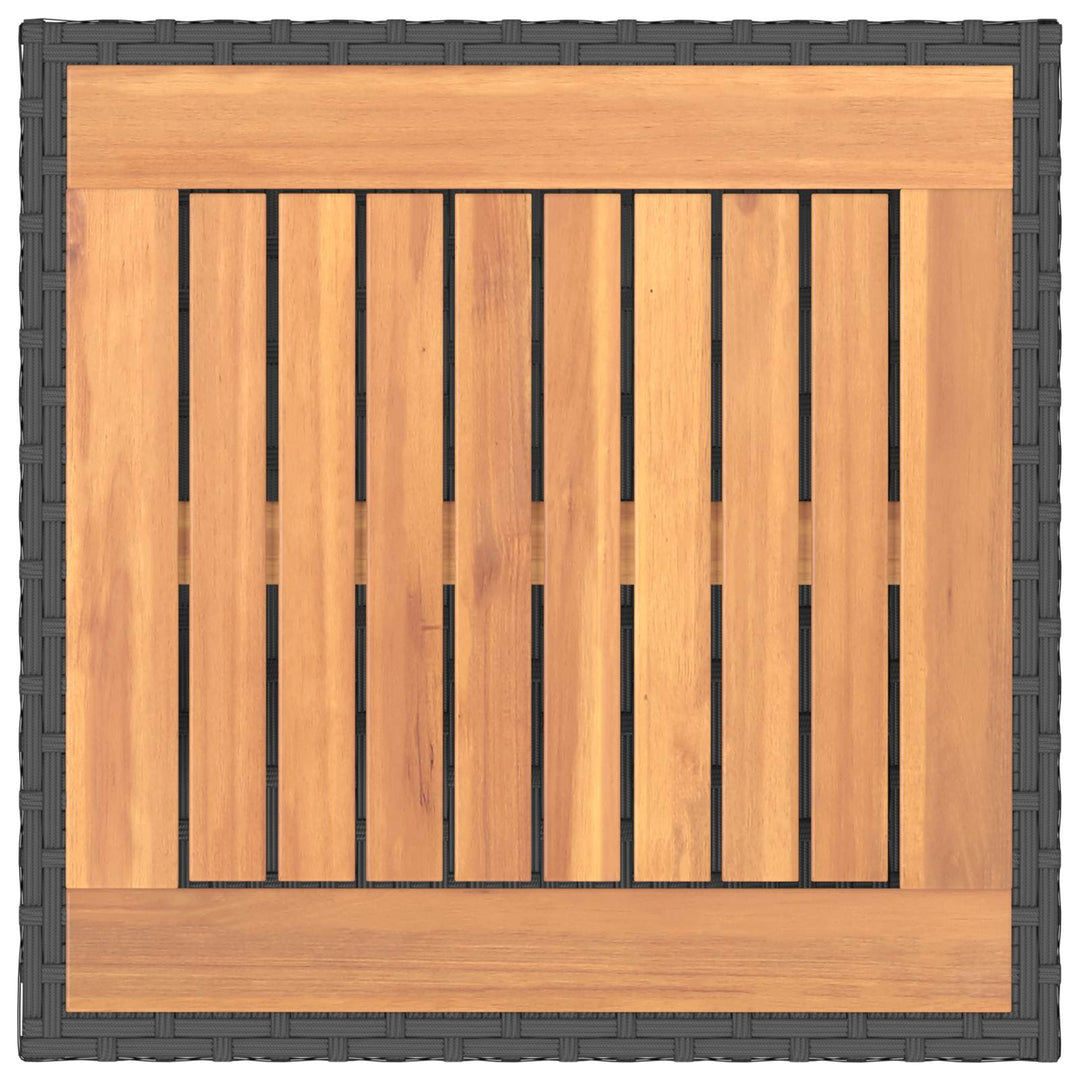 Sofa Sæt 6 stk. Sort Poly Rattan og Stål