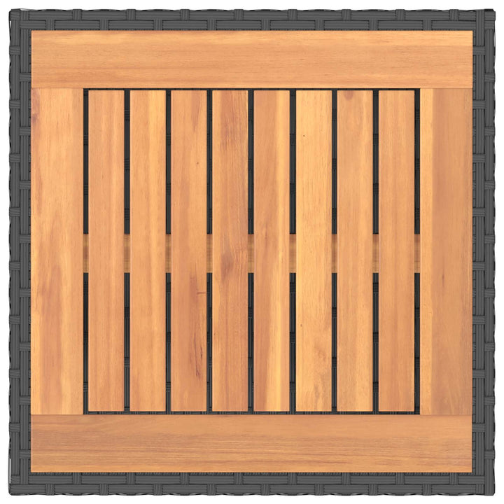 Sofa Sæt 6 stk. Sort Poly Rattan og Stål
