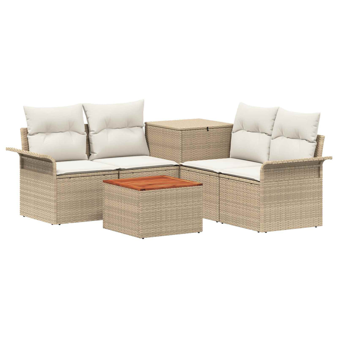 Sofa Sæt 6 stk. 4-Antal sæder Beige og cremehvid
