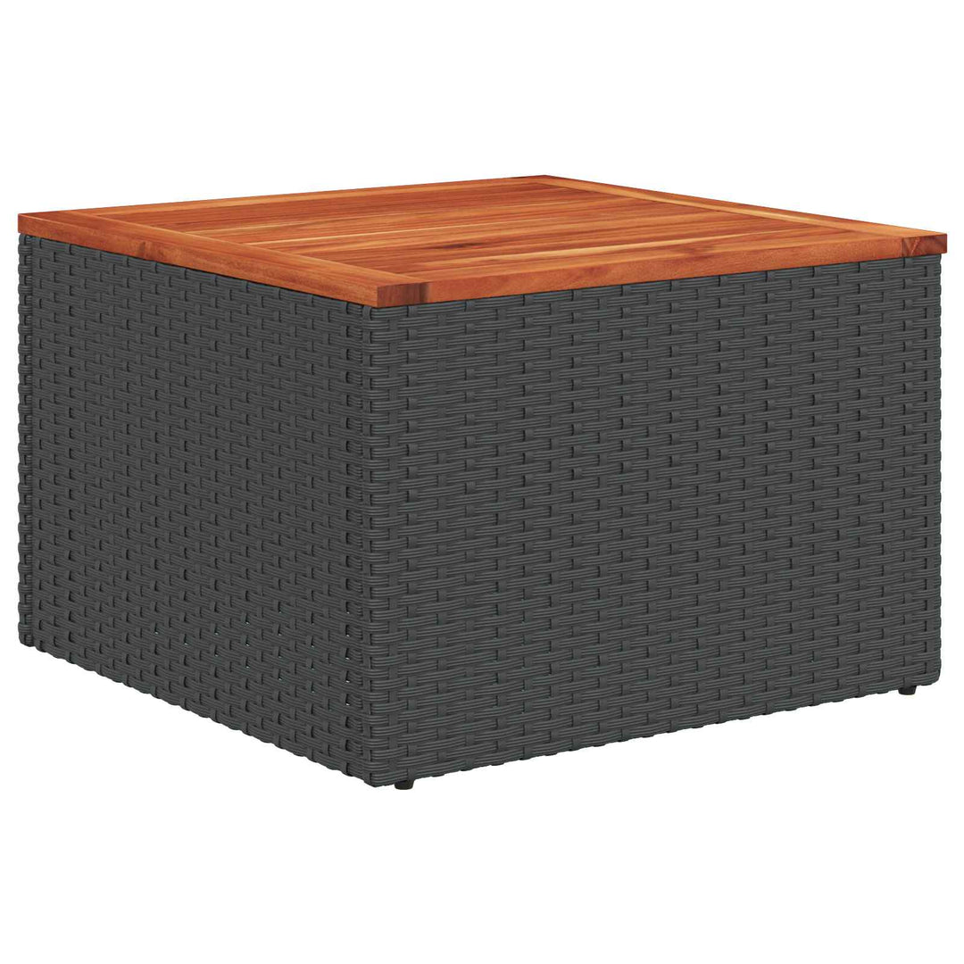 Sofa Sæt 6 stk. Sort og Cremehvid Poly Rattan og Stål