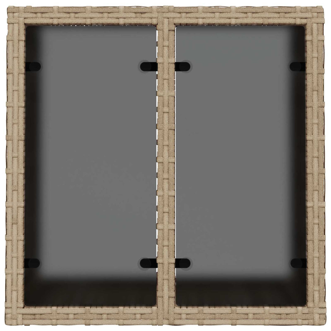 Sofa Sæt 6 stk. Beige og lys grå Poly Rattan og Stål